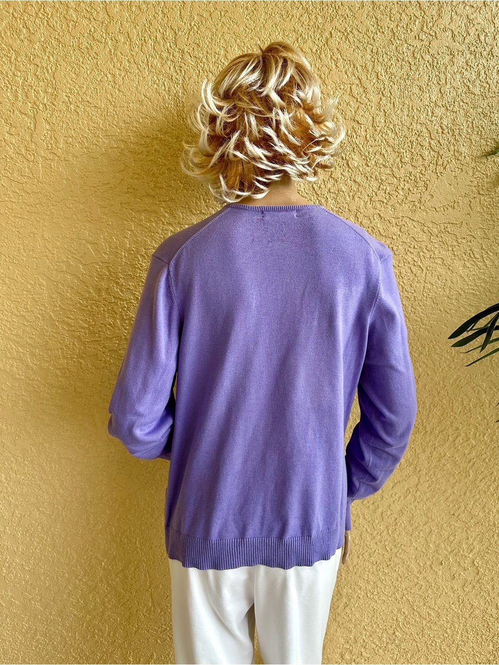 Land’s End lavender cardigan sweater - Picture 6 of 9